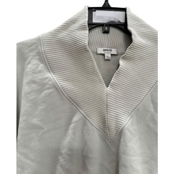 AGOLDE Klara Extended V-Neck Sweatshirt - Size S - New - Picture 4 of 11